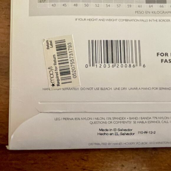 Hanes Silk Reflections Thigh Highs Silky Sheer Size: AB, Color:  Little Color - Picture 15 of 15